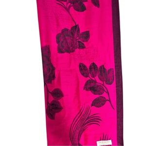 Pashmina Pink and Black Scarf 🧣 NWOT